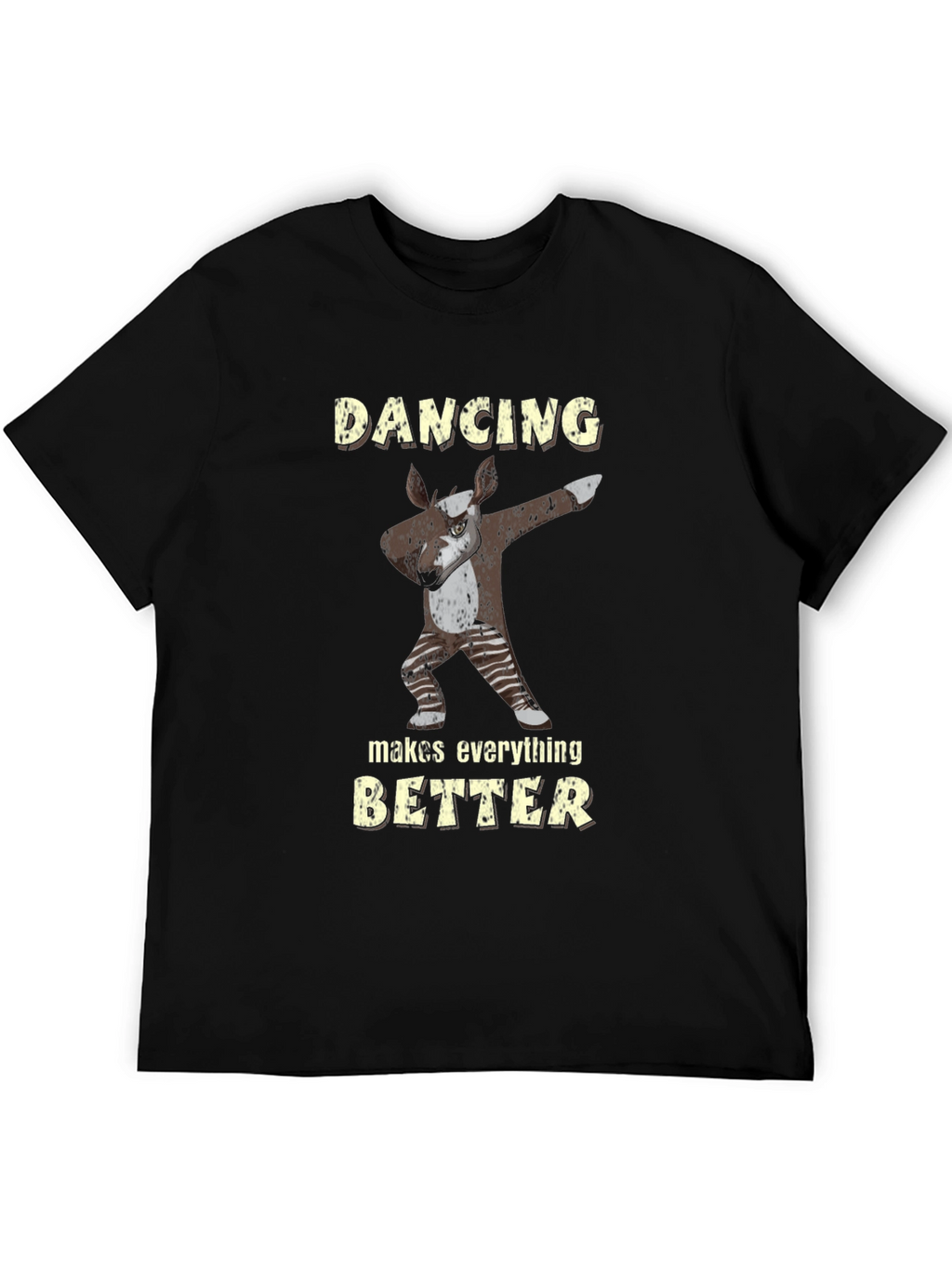 Dancing Okapi Black T-Shirt