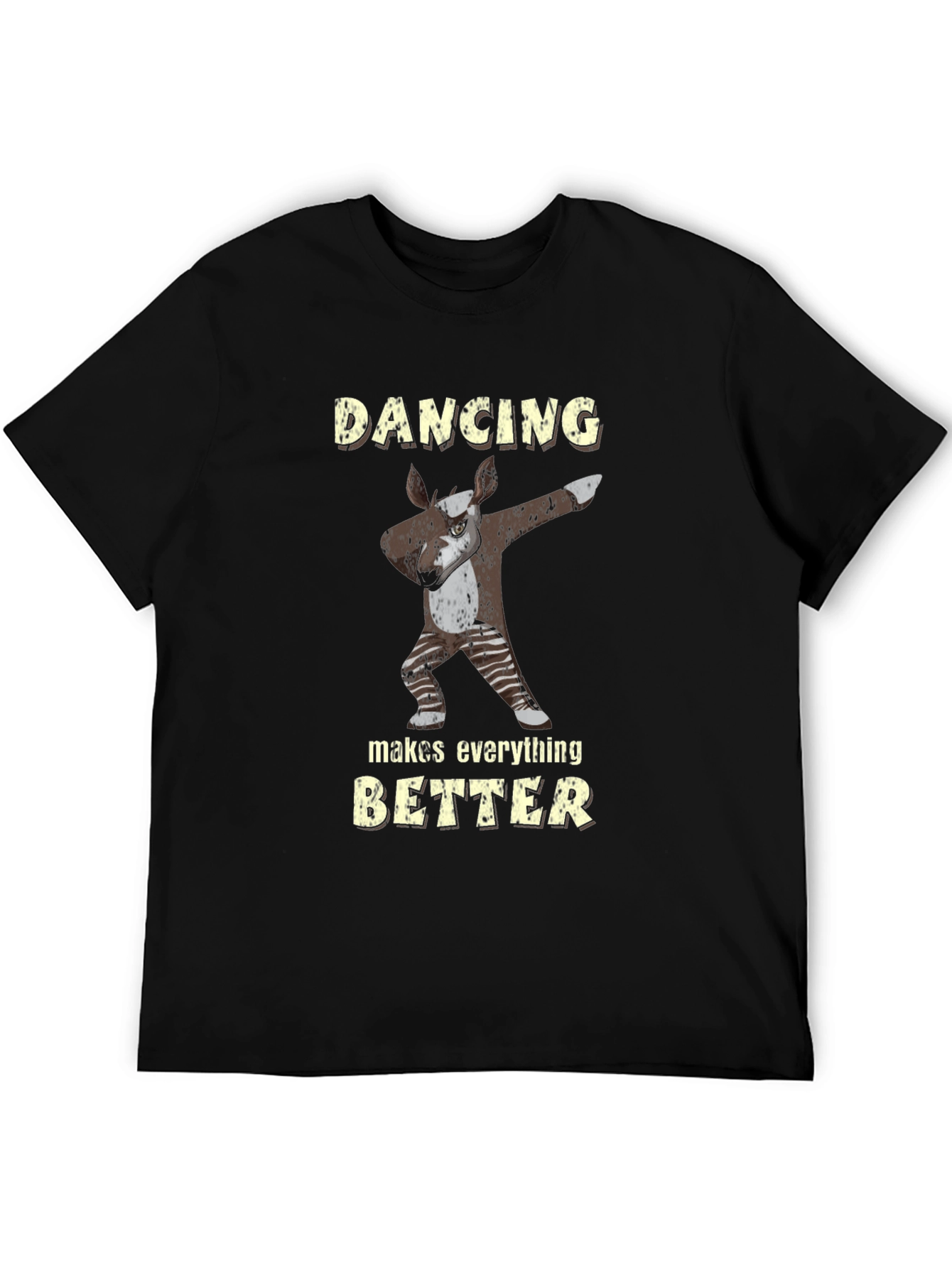 Dancing Okapi Black T-Shirt