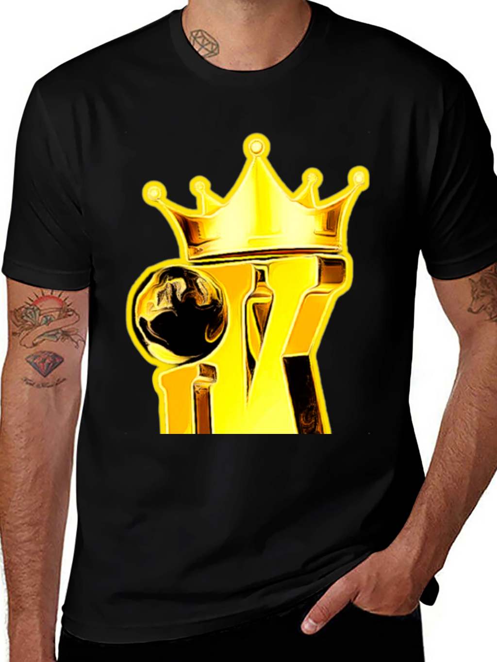 King Crown Graphic Tee - Gold & Black