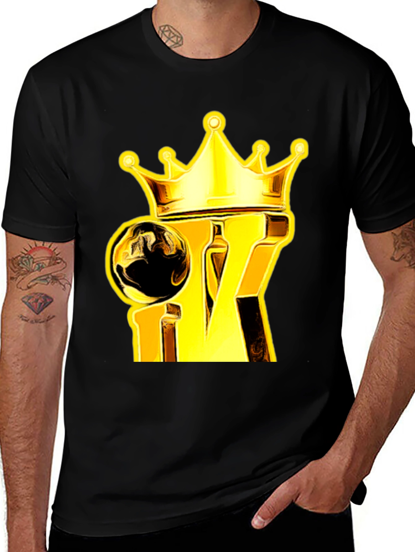 King Crown Graphic Tee - Gold & Black
