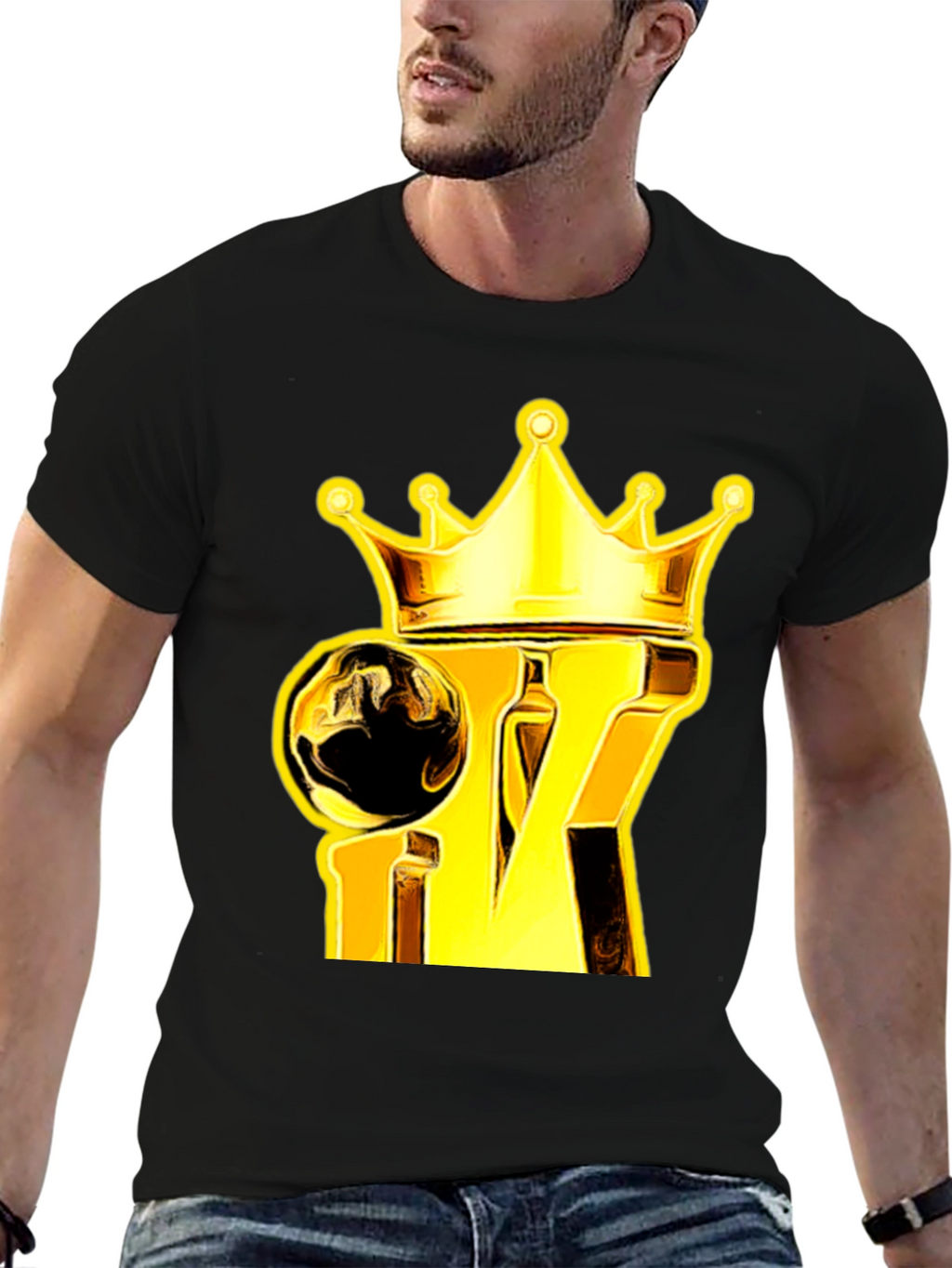 King Crown Graphic Tee - Gold & Black