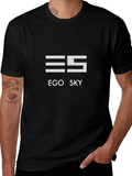 Ego Sky Black Graphic Tee - Modern Style