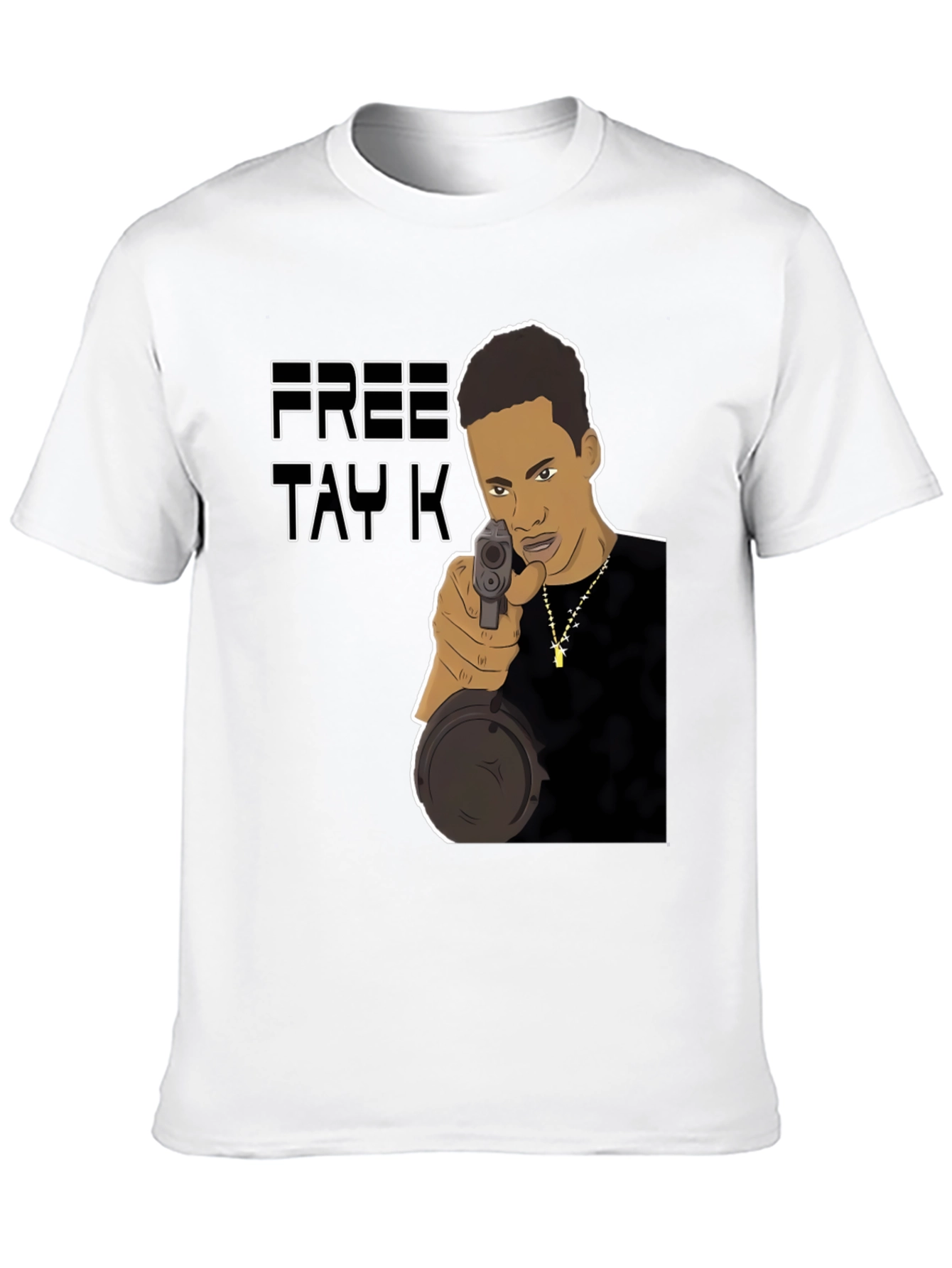 Free Tay-K Graphic Tee - Black Crew Neck Cotton T-Shirt