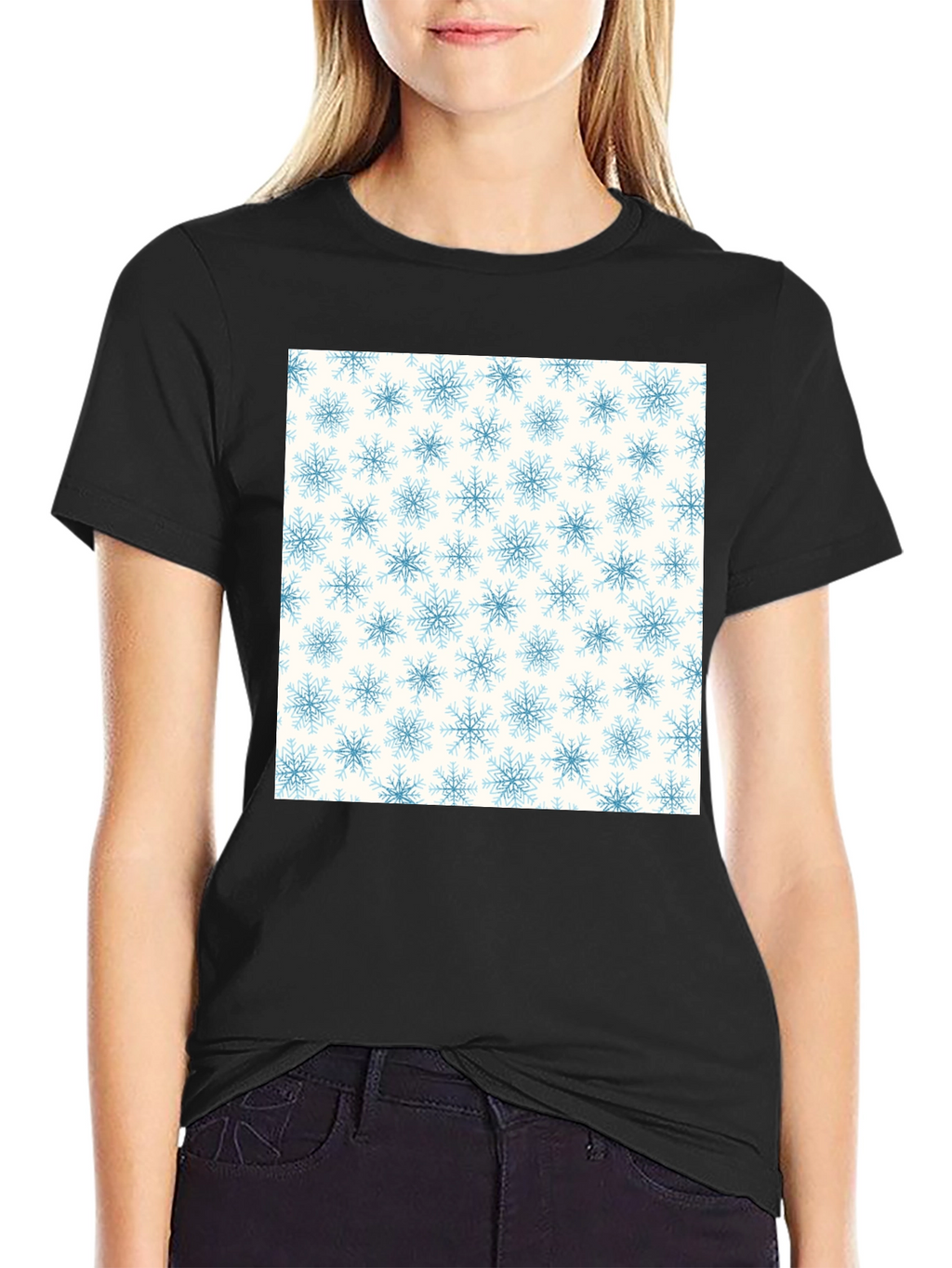 Snowflake Pattern Tee - Classic Winter Style