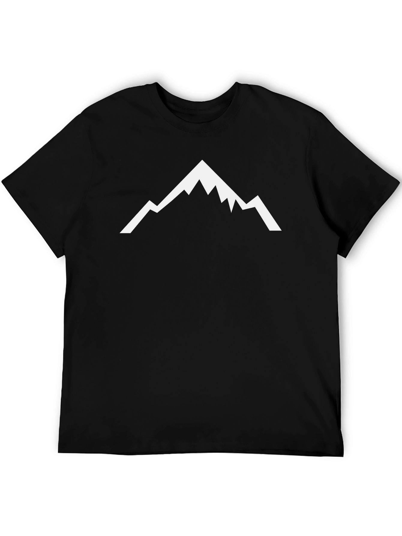Mountain Peak Graphic Tee - Black Short Sleeve Shirt