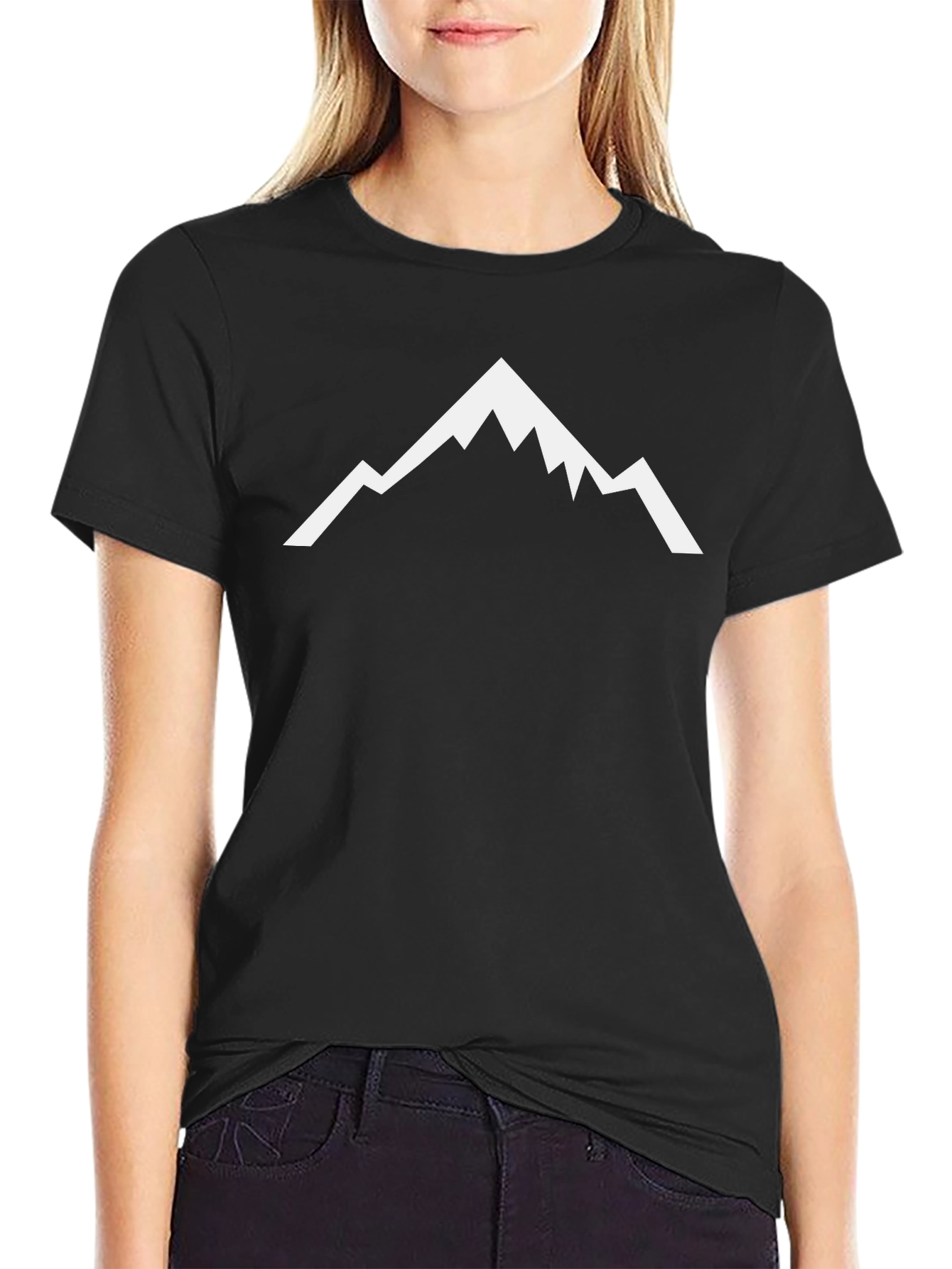Mountain Peak Graphic Tee - Black Short Sleeve Shirt
