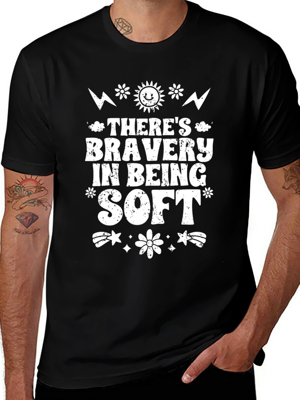 Theres Bravery in Being Soft Graphic Tee
