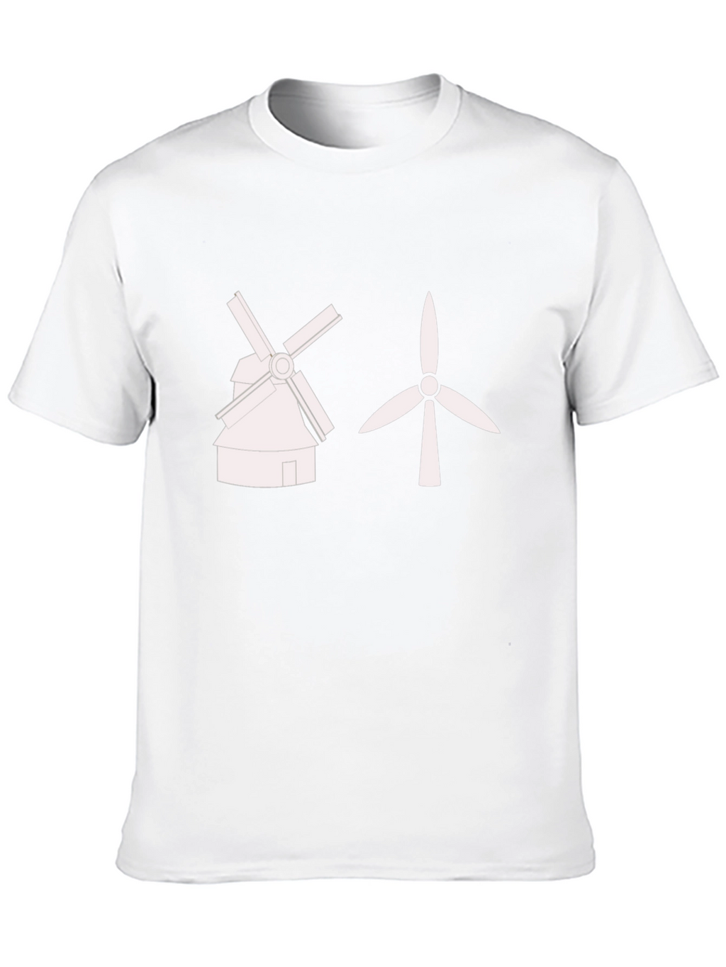 Windmill vs. Wind Turbine Black T-Shirt