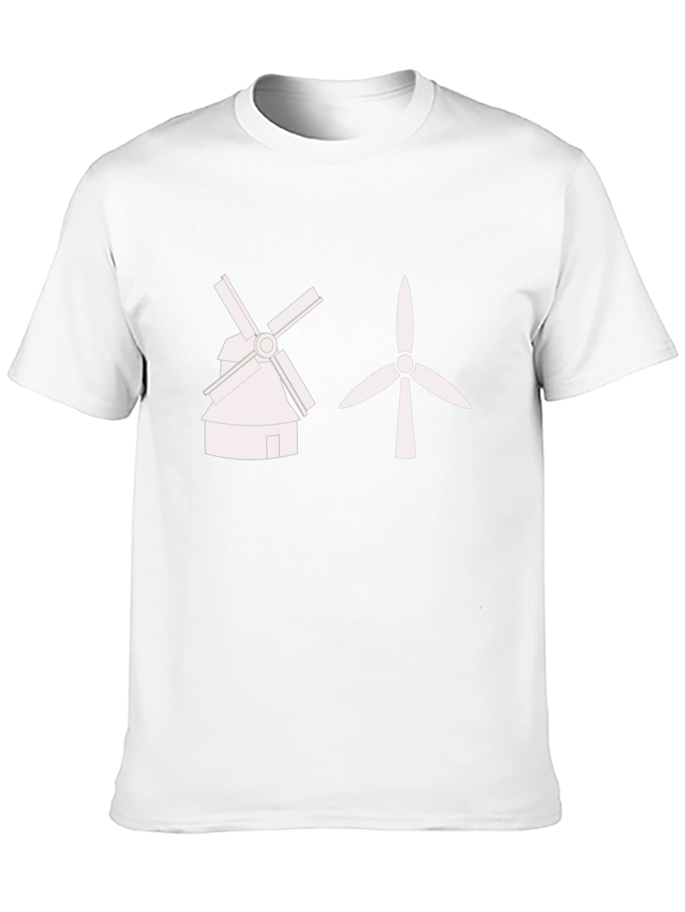 Windmill vs. Wind Turbine Black T-Shirt