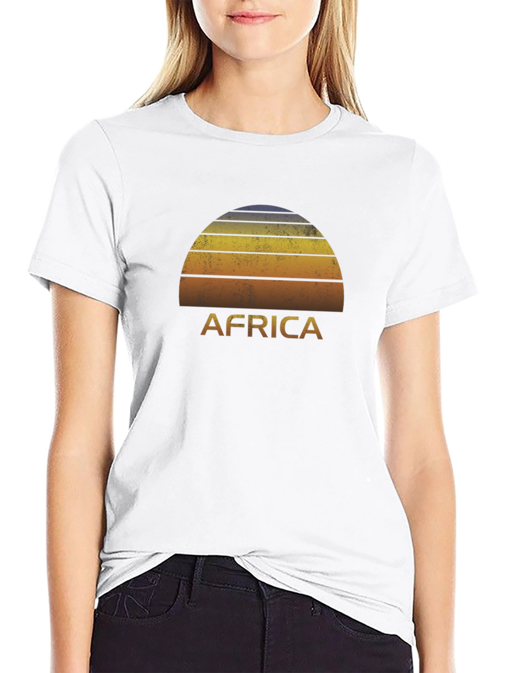 Africa Sunset Graphic Tee - Black T-Shirt