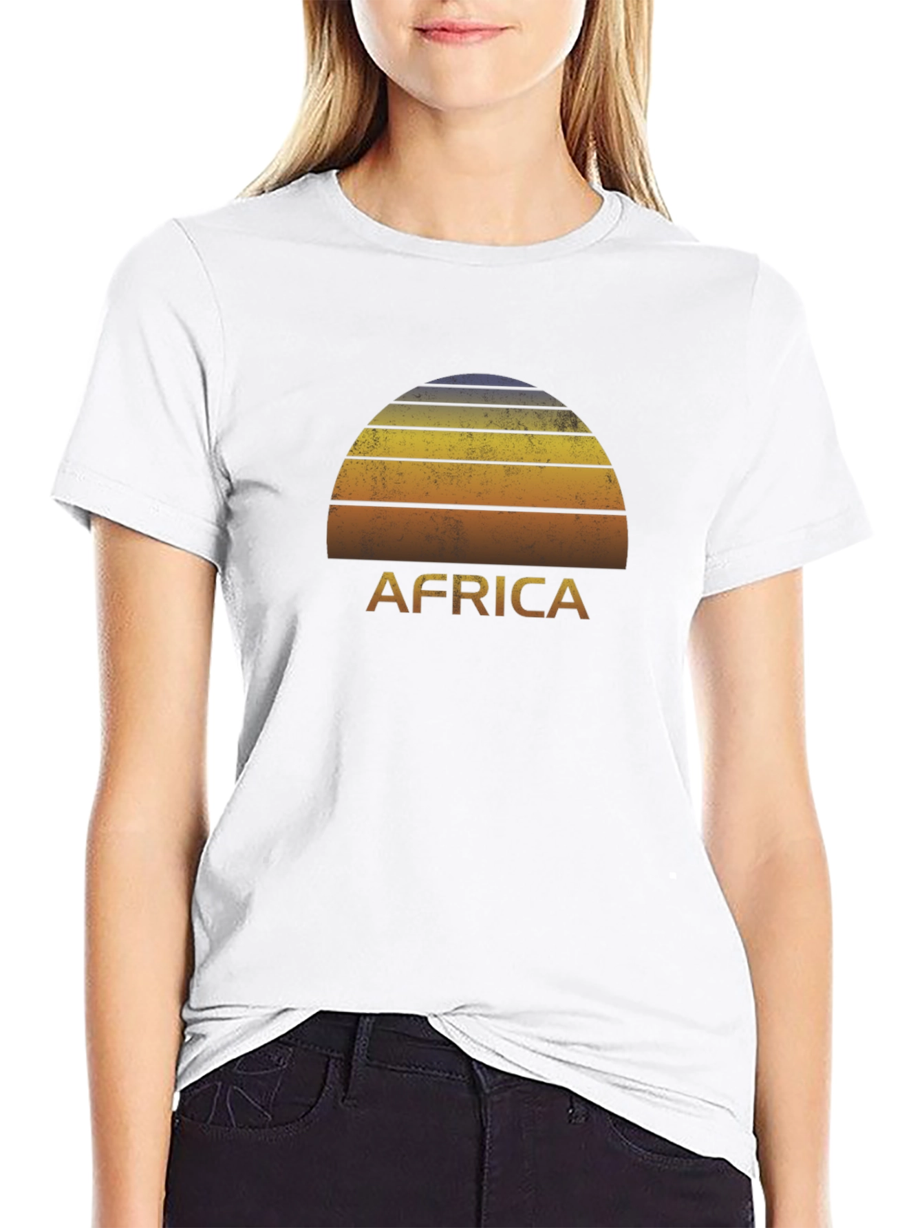 Africa Sunset Graphic Tee - Black T-Shirt