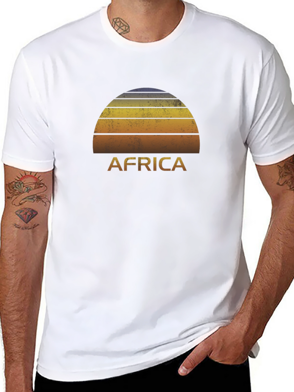 Africa Sunset Graphic Tee - Black T-Shirt