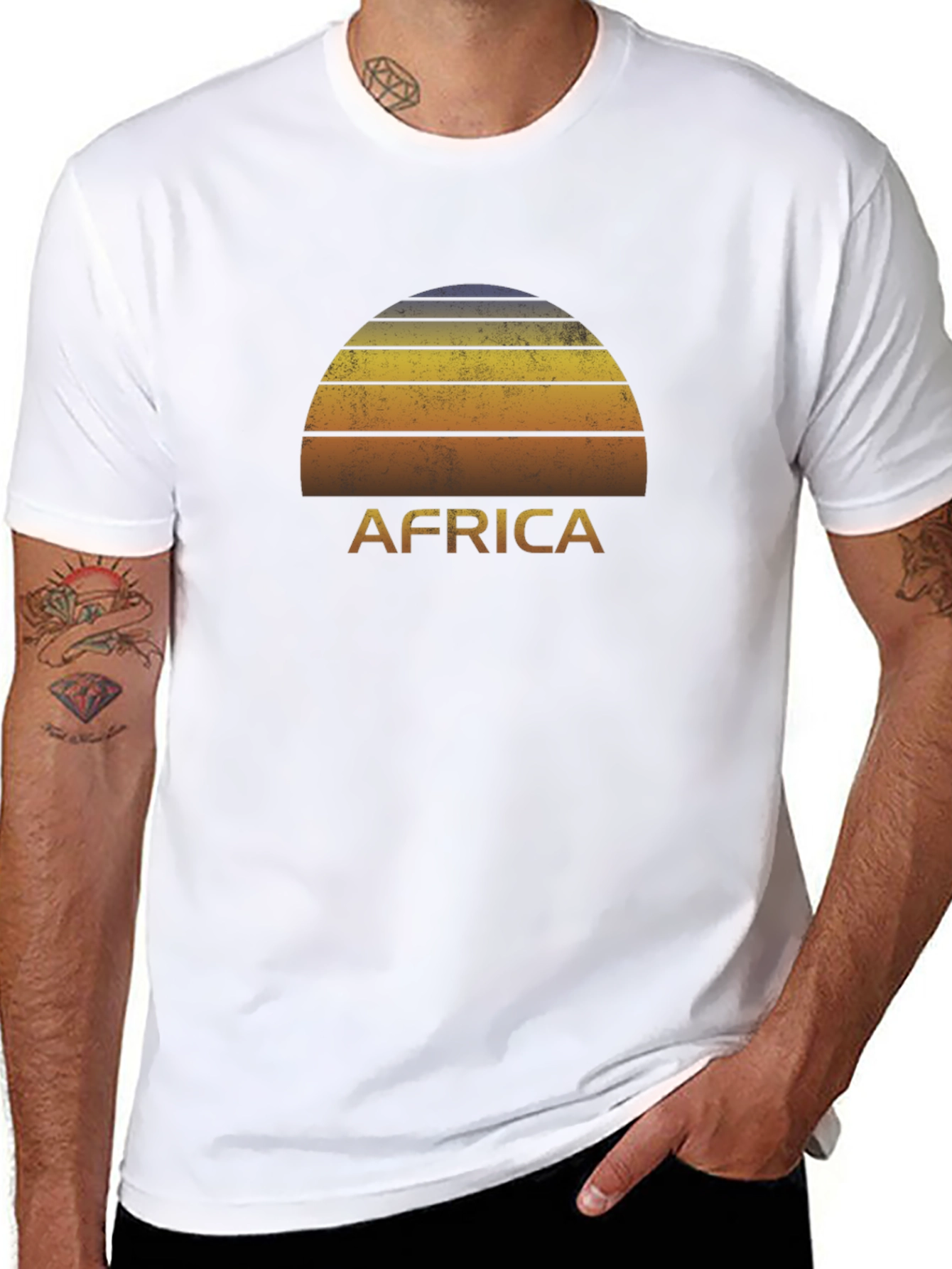 Africa Sunset Graphic Tee - Black T-Shirt
