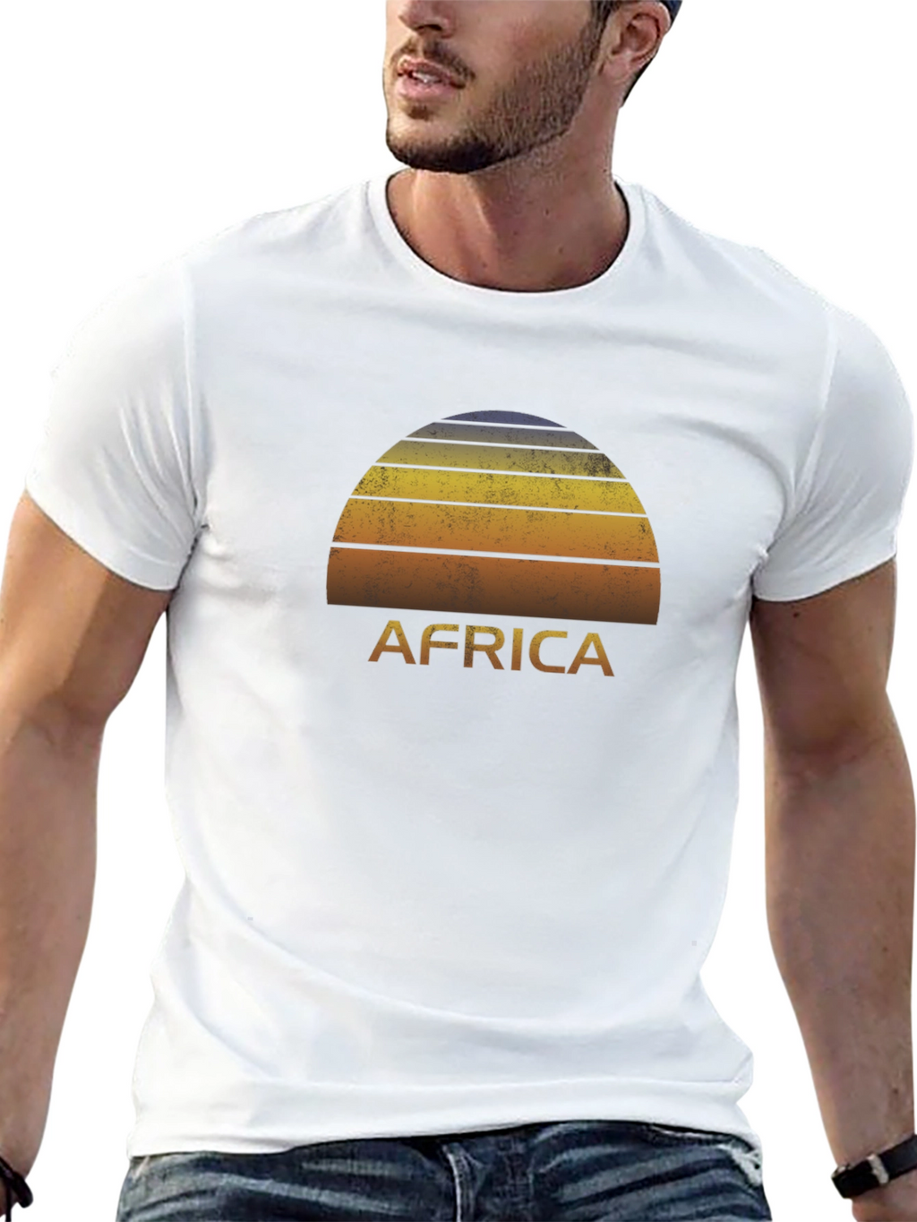 Africa Sunset Graphic Tee - Black T-Shirt