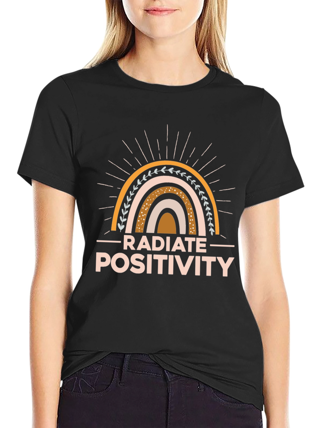 Radiate Positivity Graphic Tee - Stylish Comfort