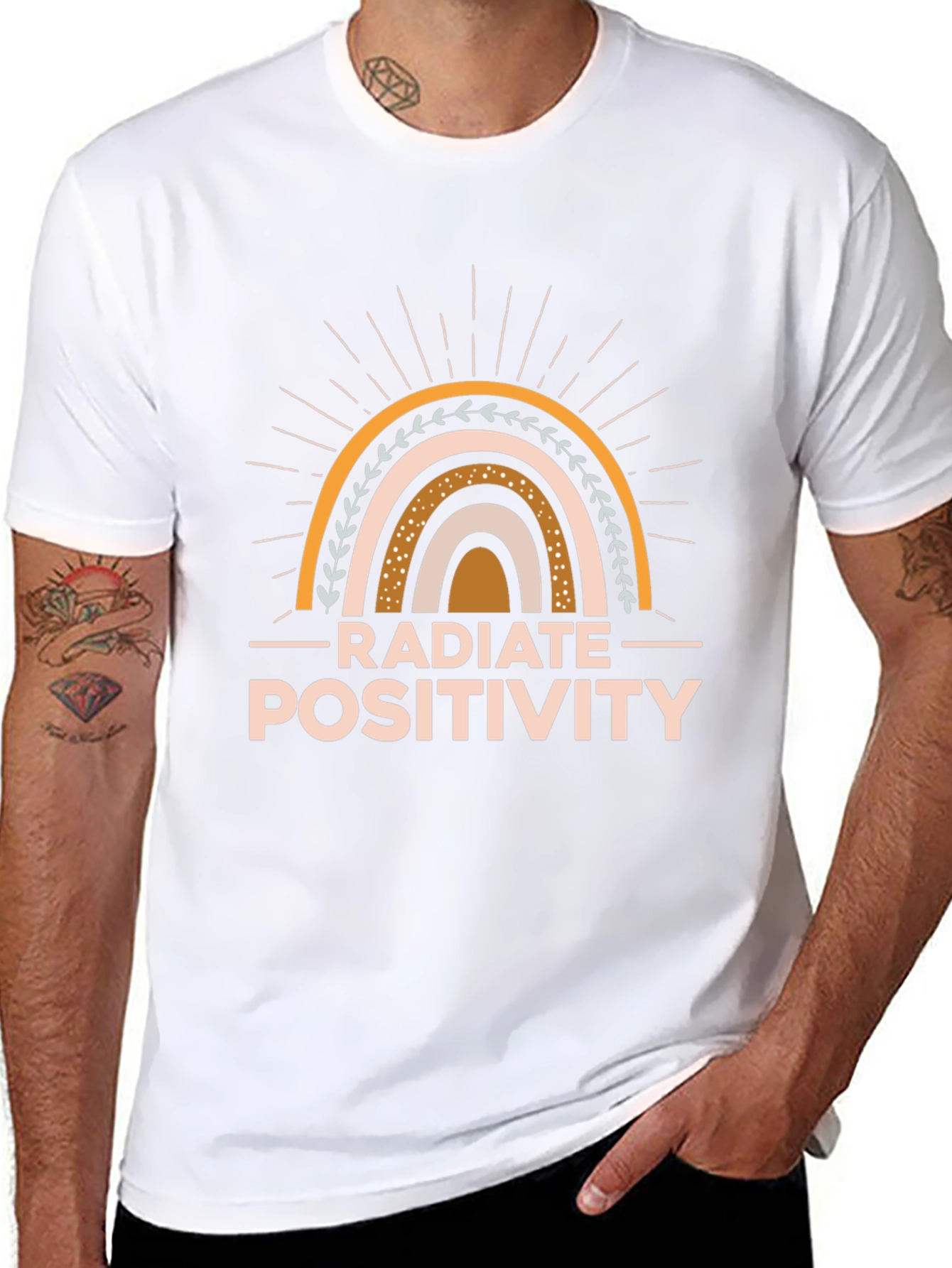 Radiate Positivity Graphic Tee - Stylish Comfort