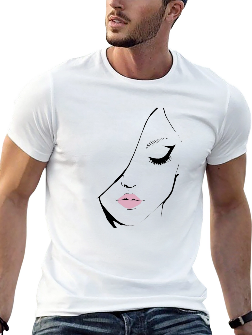 Elegant Woman Graphic Print T-Shirt
