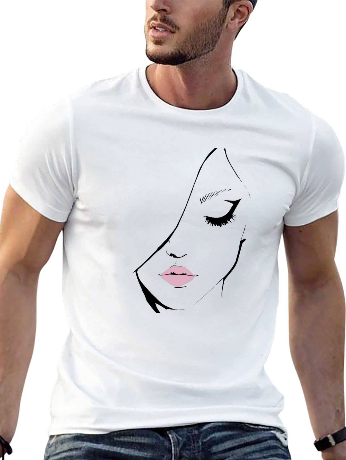 Elegant Woman Graphic Print T-Shirt