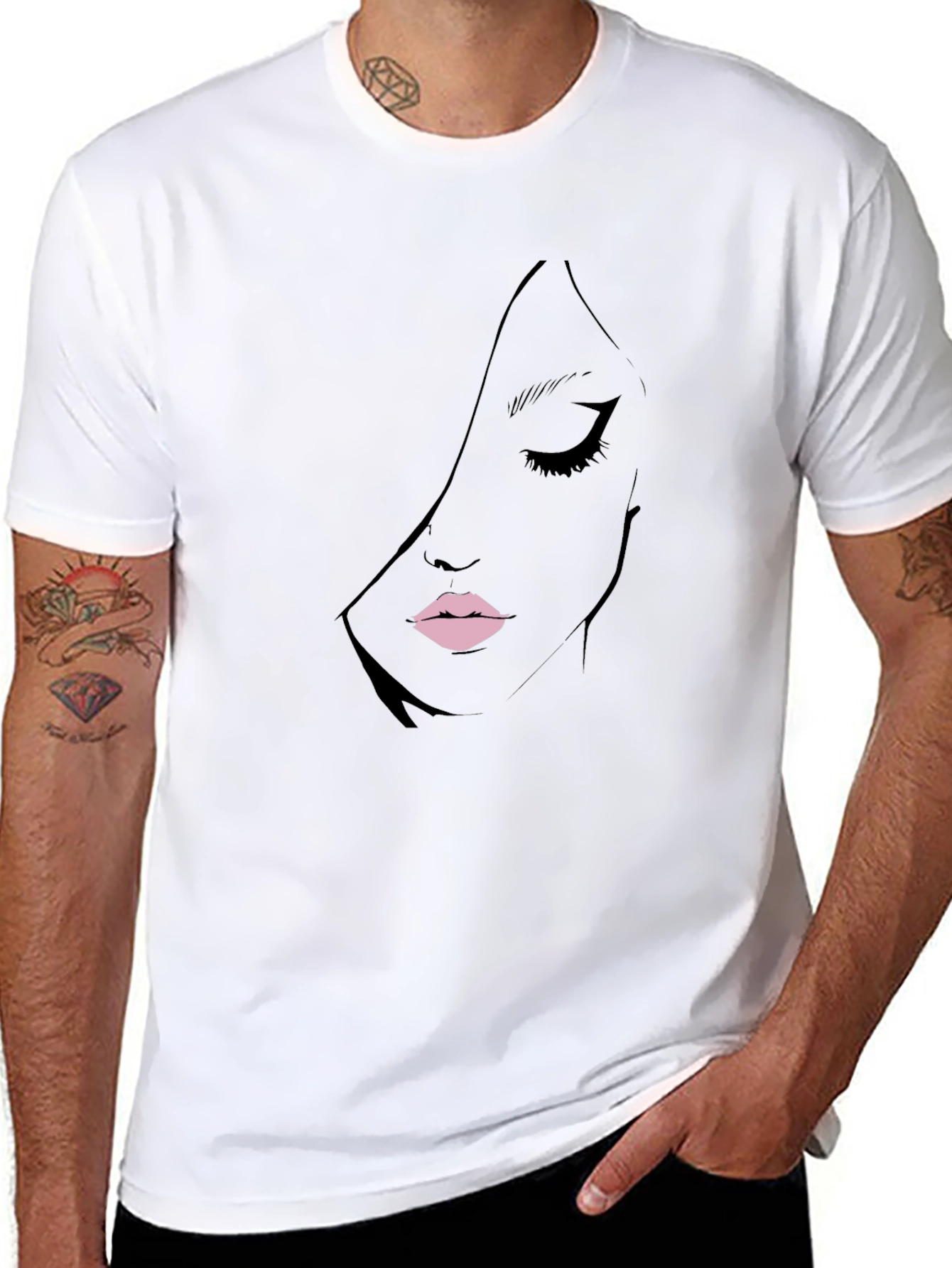 Elegant Woman Graphic Print T-Shirt