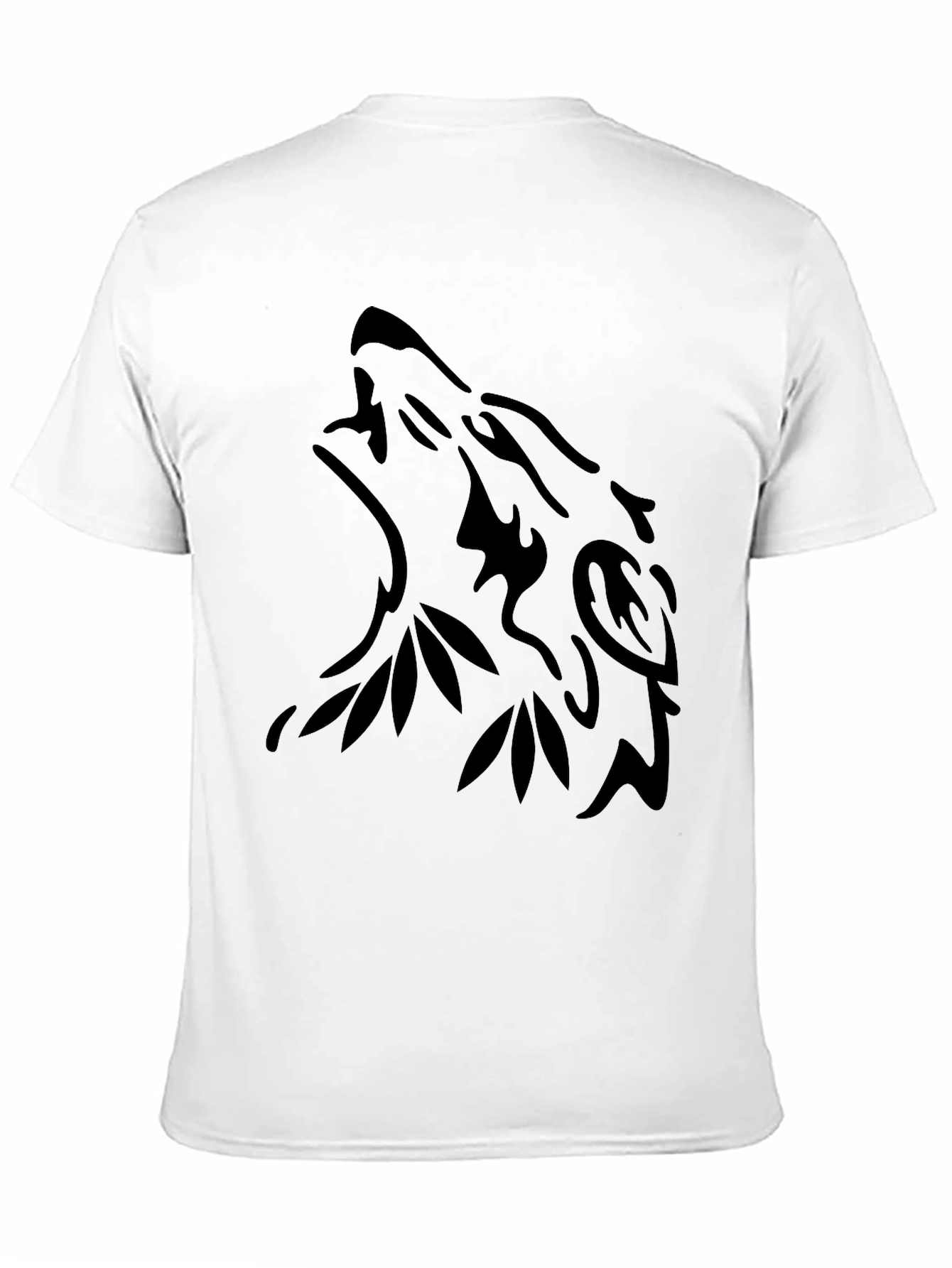 Black Wolf Tribal Design T-Shirt