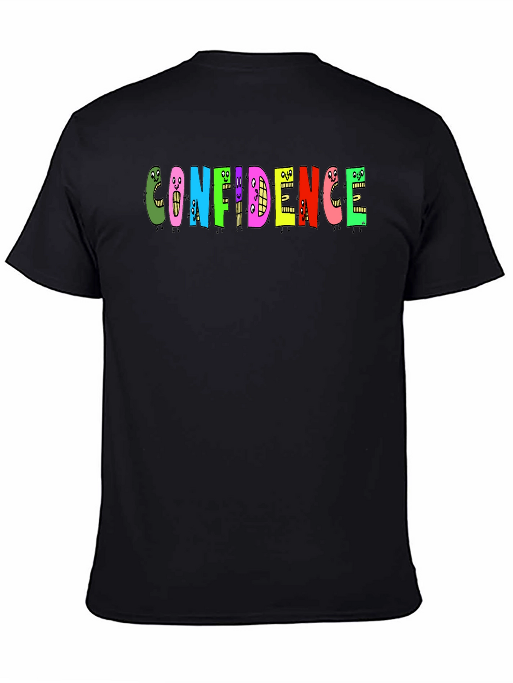 Confidence Graphic Tee - Black Cotton T-Shirt