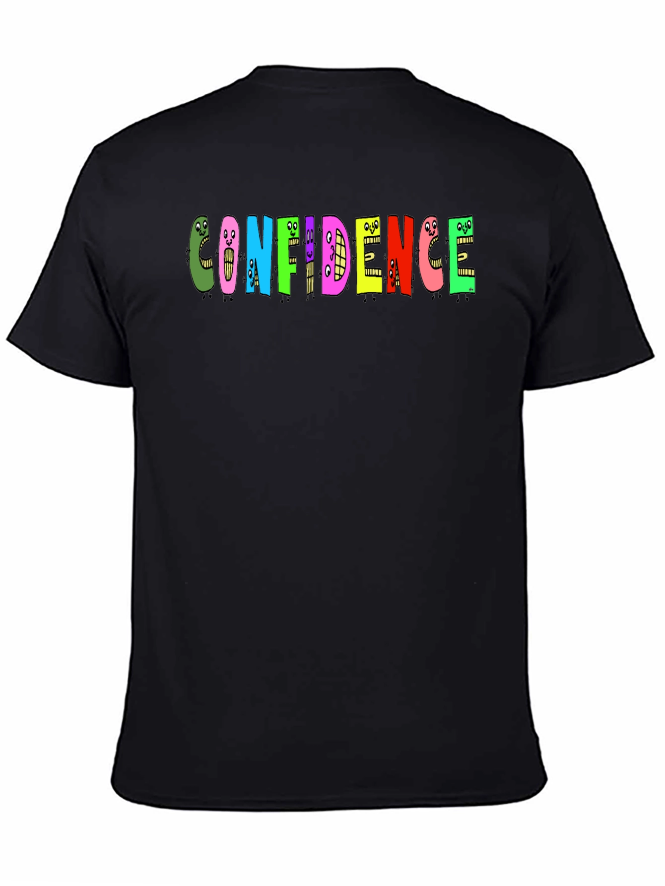 Confidence Graphic Tee - Black Cotton T-Shirt