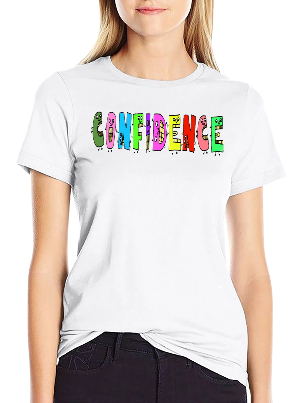 Confidence Graphic Tee - Black Cotton T-Shirt