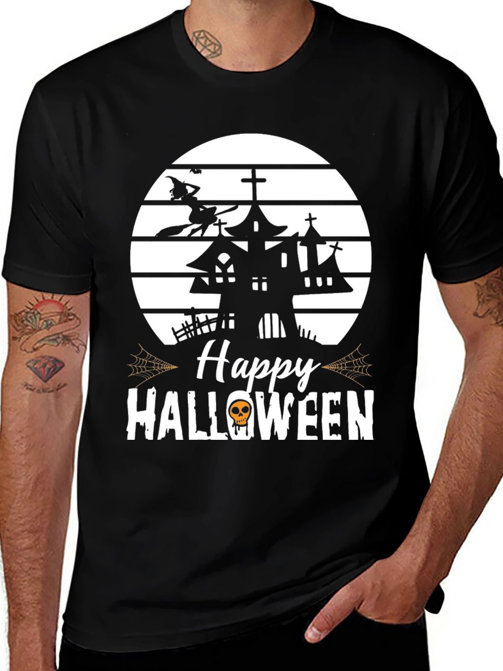 Happy Halloween T-Shirt Witch Haunted House