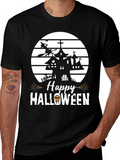 Happy Halloween T-Shirt Witch Haunted House