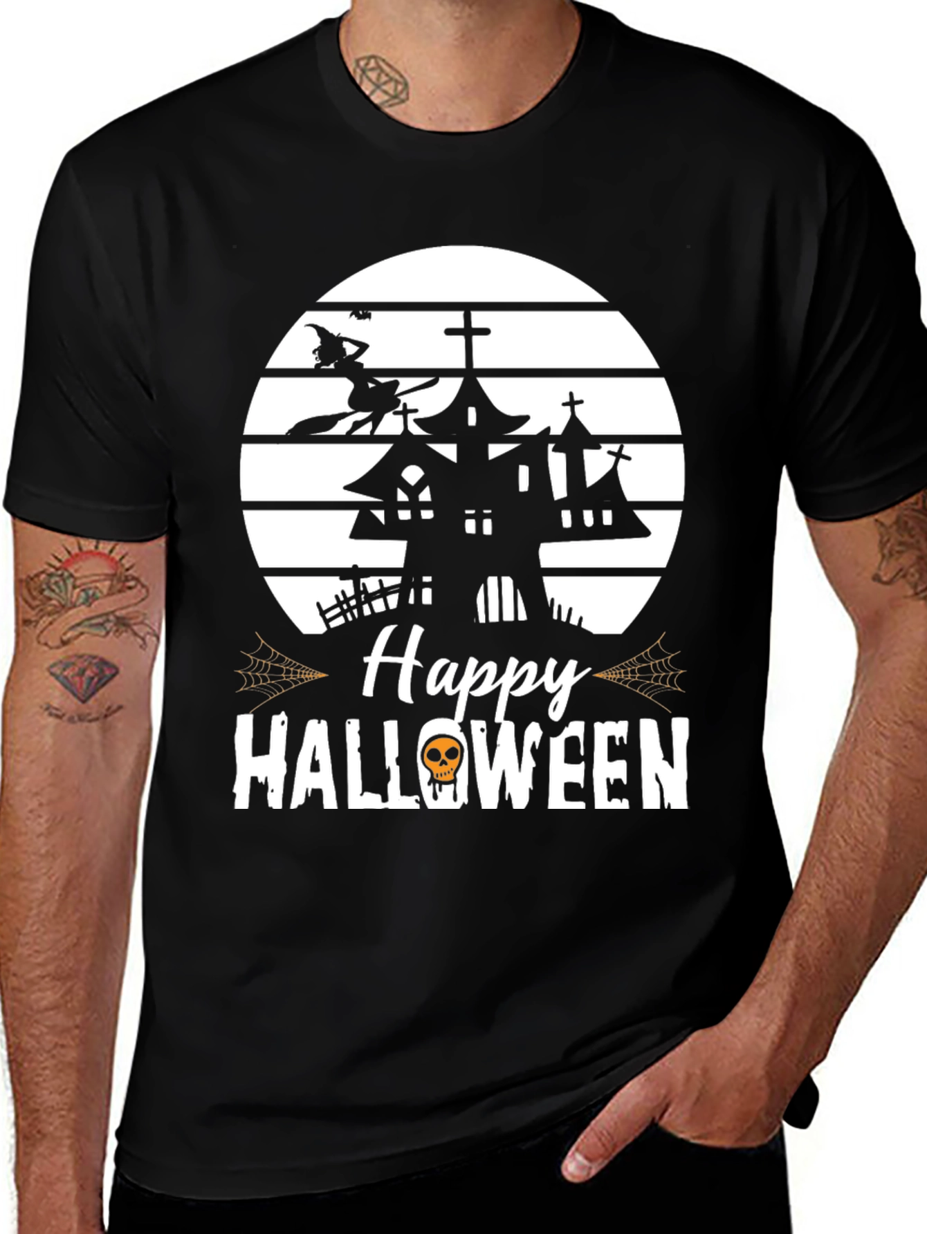 Happy Halloween T-Shirt Witch Haunted House