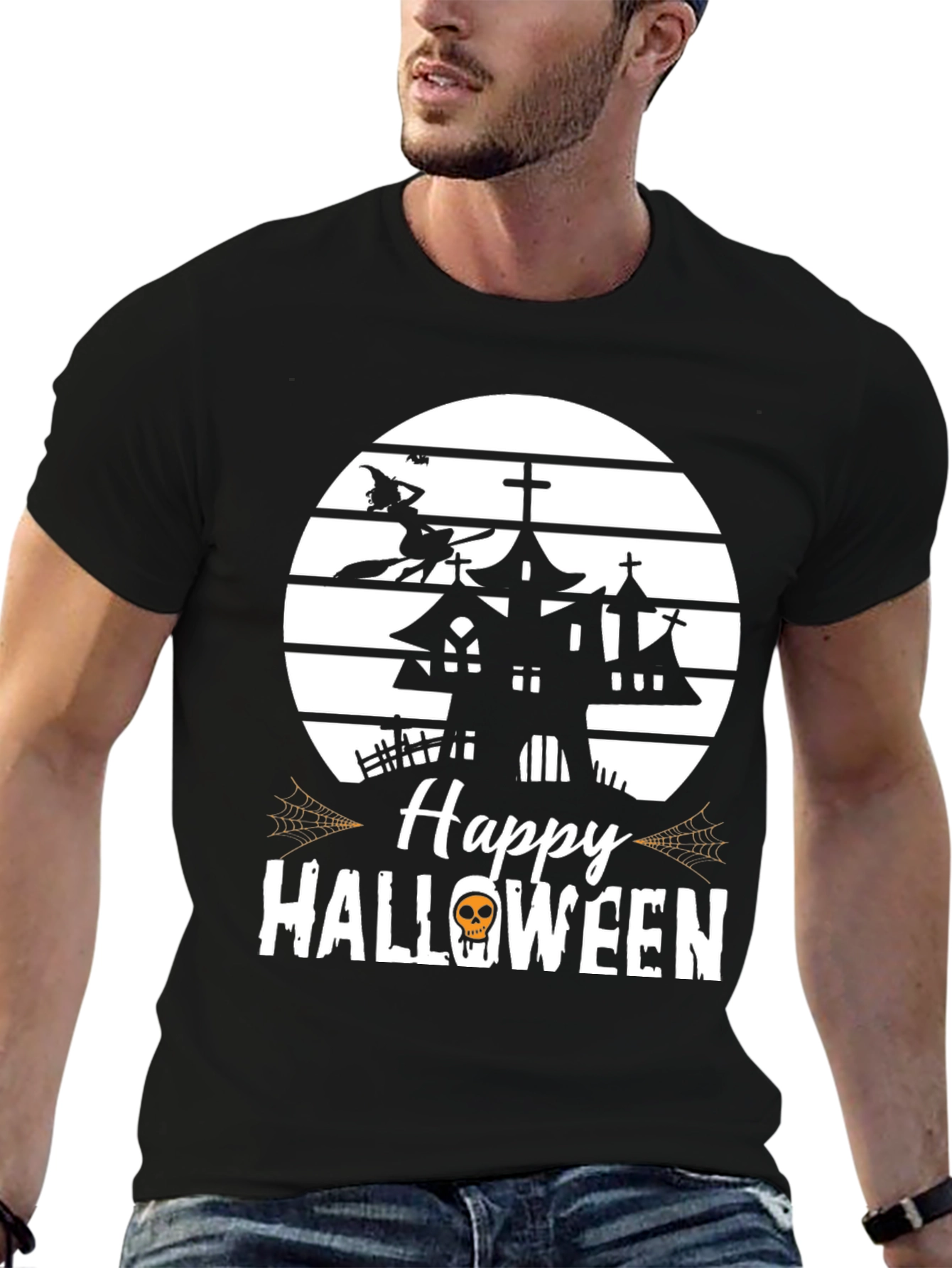 Happy Halloween T-Shirt Witch Haunted House