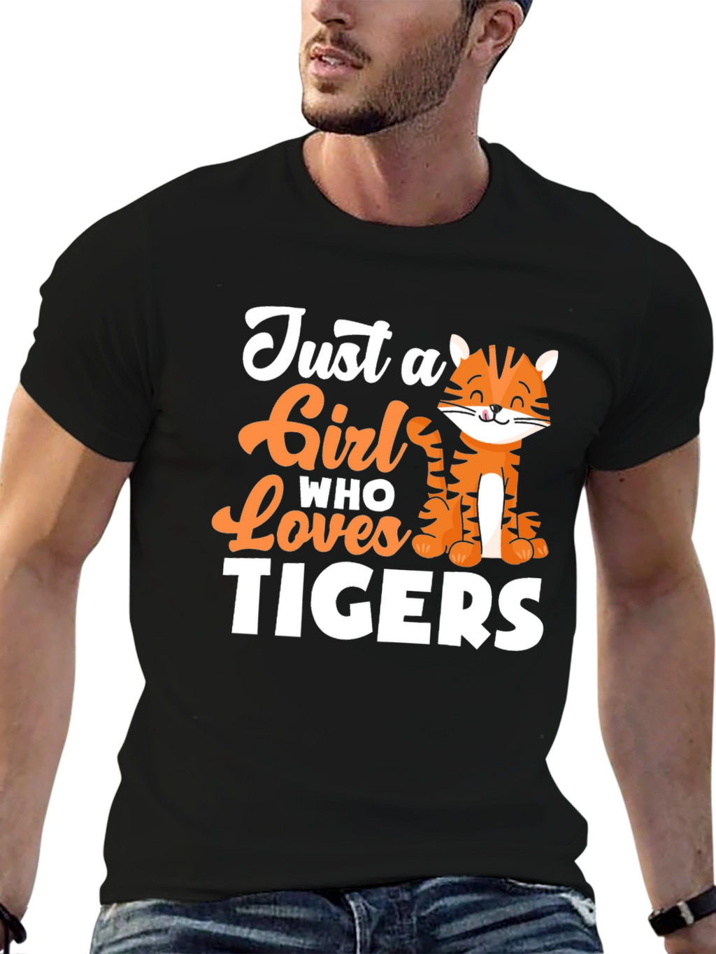 Just a Girl Who Loves Tigers Graphic Tee