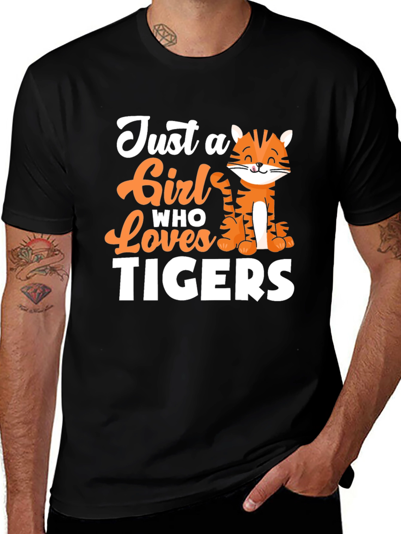 Just a Girl Who Loves Tigers Graphic Tee