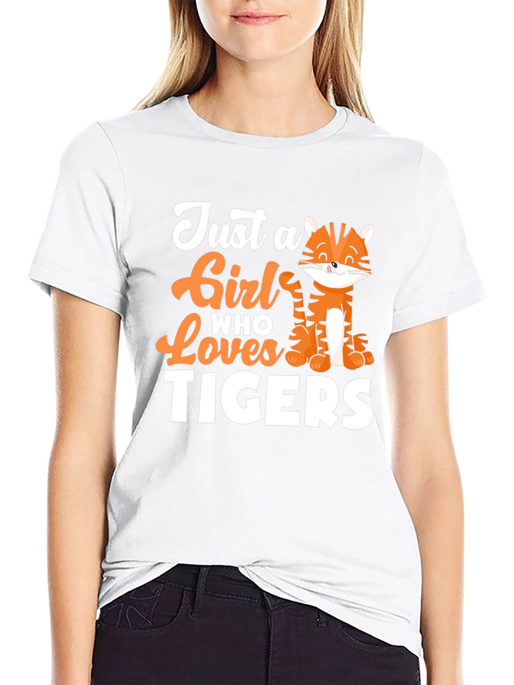Just a Girl Who Loves Tigers Graphic Tee