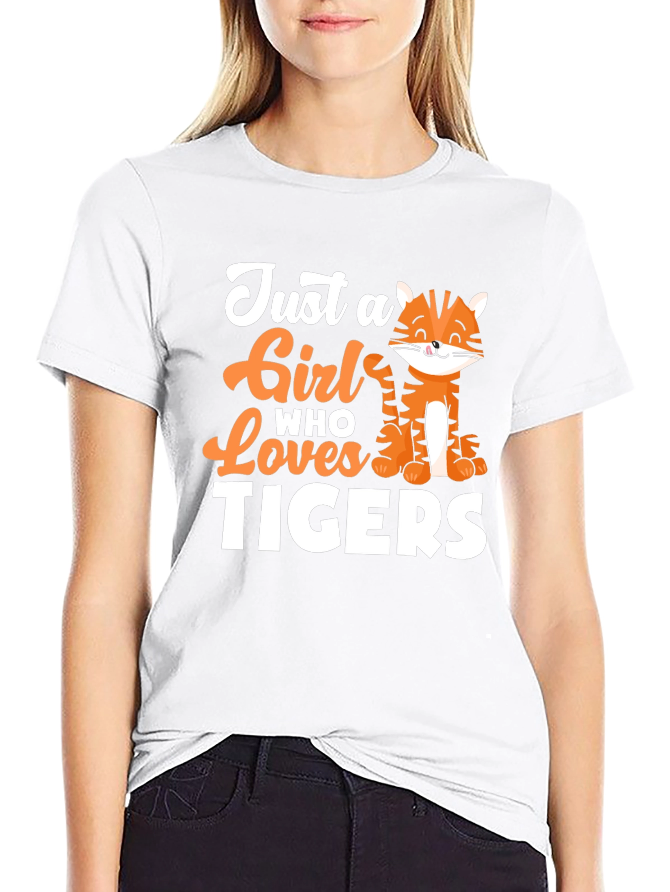 Just a Girl Who Loves Tigers Graphic Tee