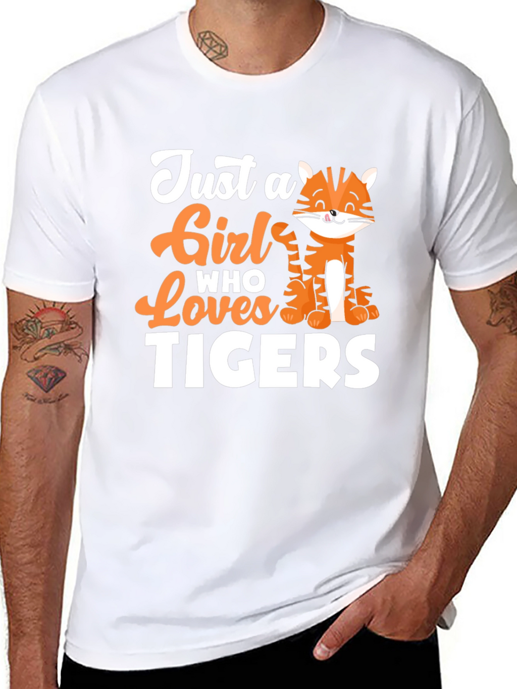 Just a Girl Who Loves Tigers Graphic Tee