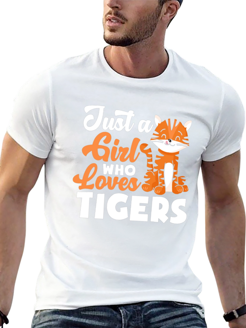 Just a Girl Who Loves Tigers Graphic Tee