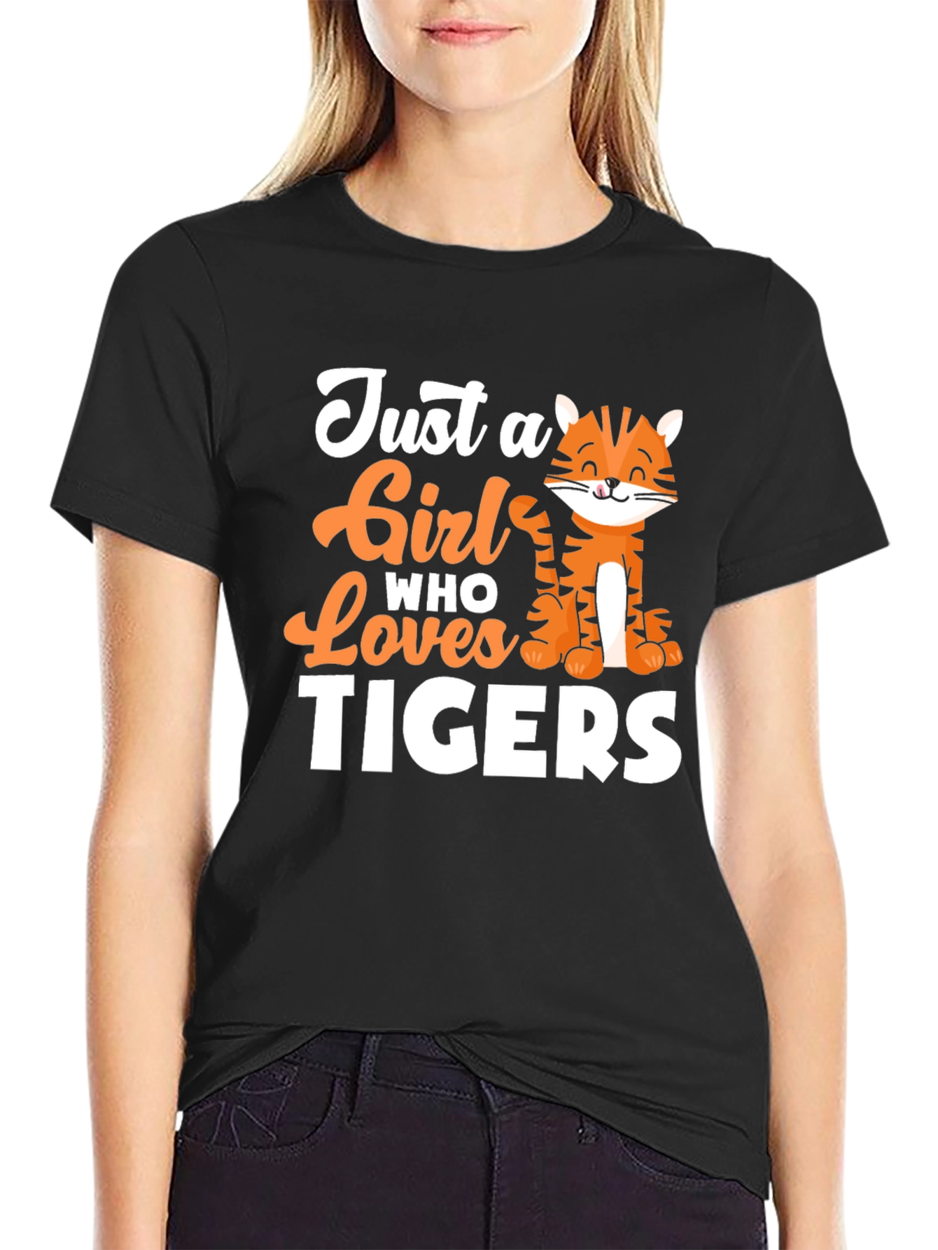 Just a Girl Who Loves Tigers Graphic Tee