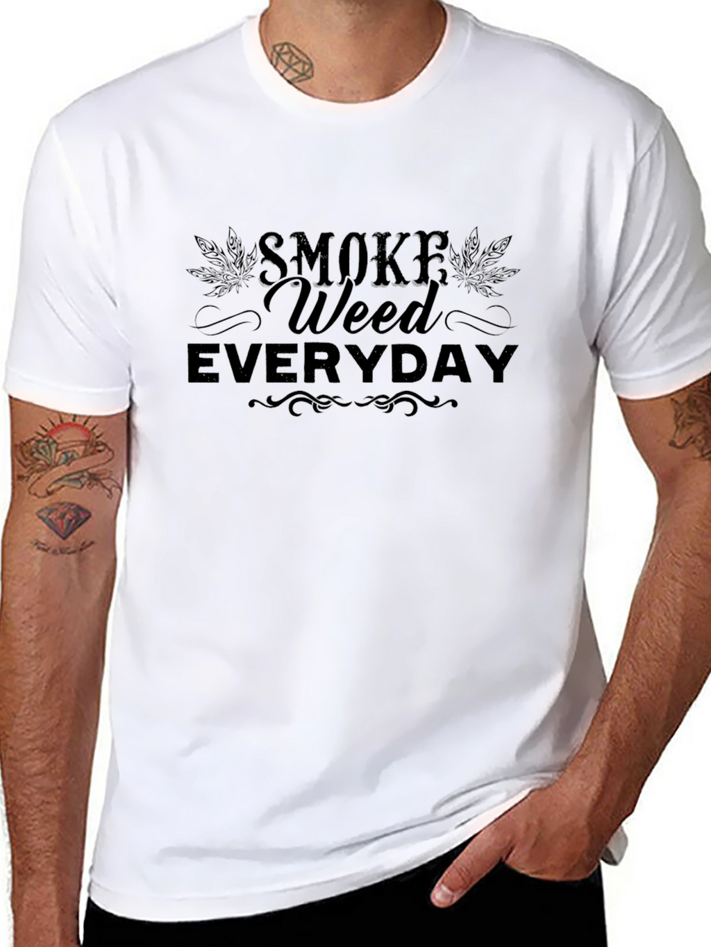 Smoke Weed Everyday Black Graphic Tee