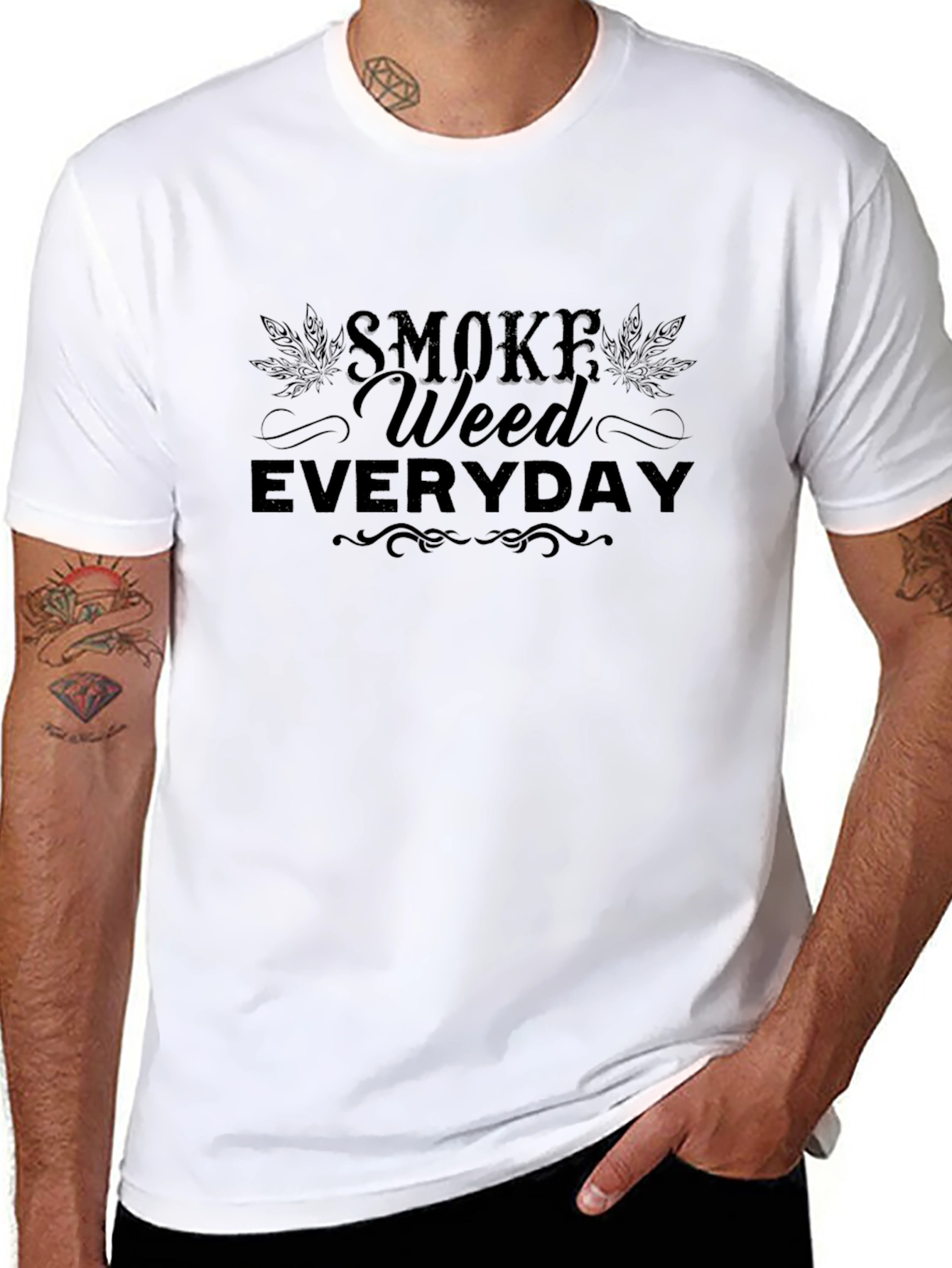 Smoke Weed Everyday Black Graphic Tee