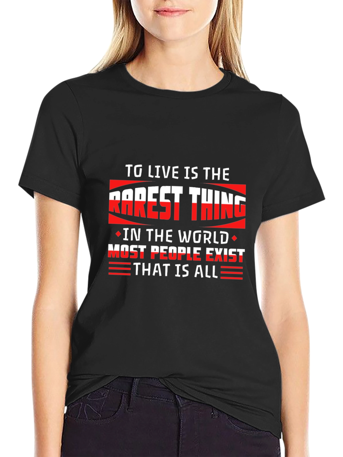 Motivational Quote Black T-Shirt
