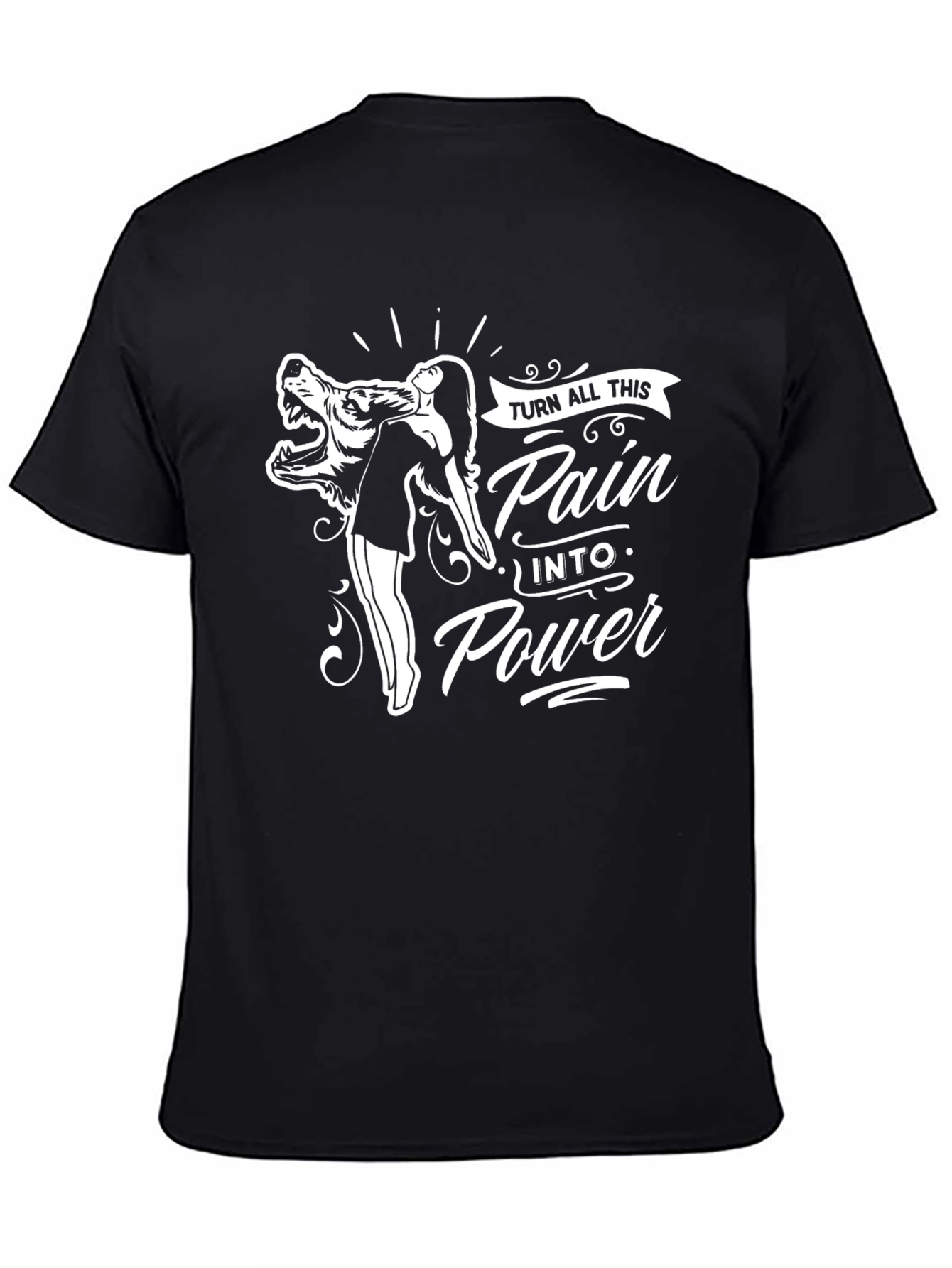 Pain Into Power Graphic Tee - Black