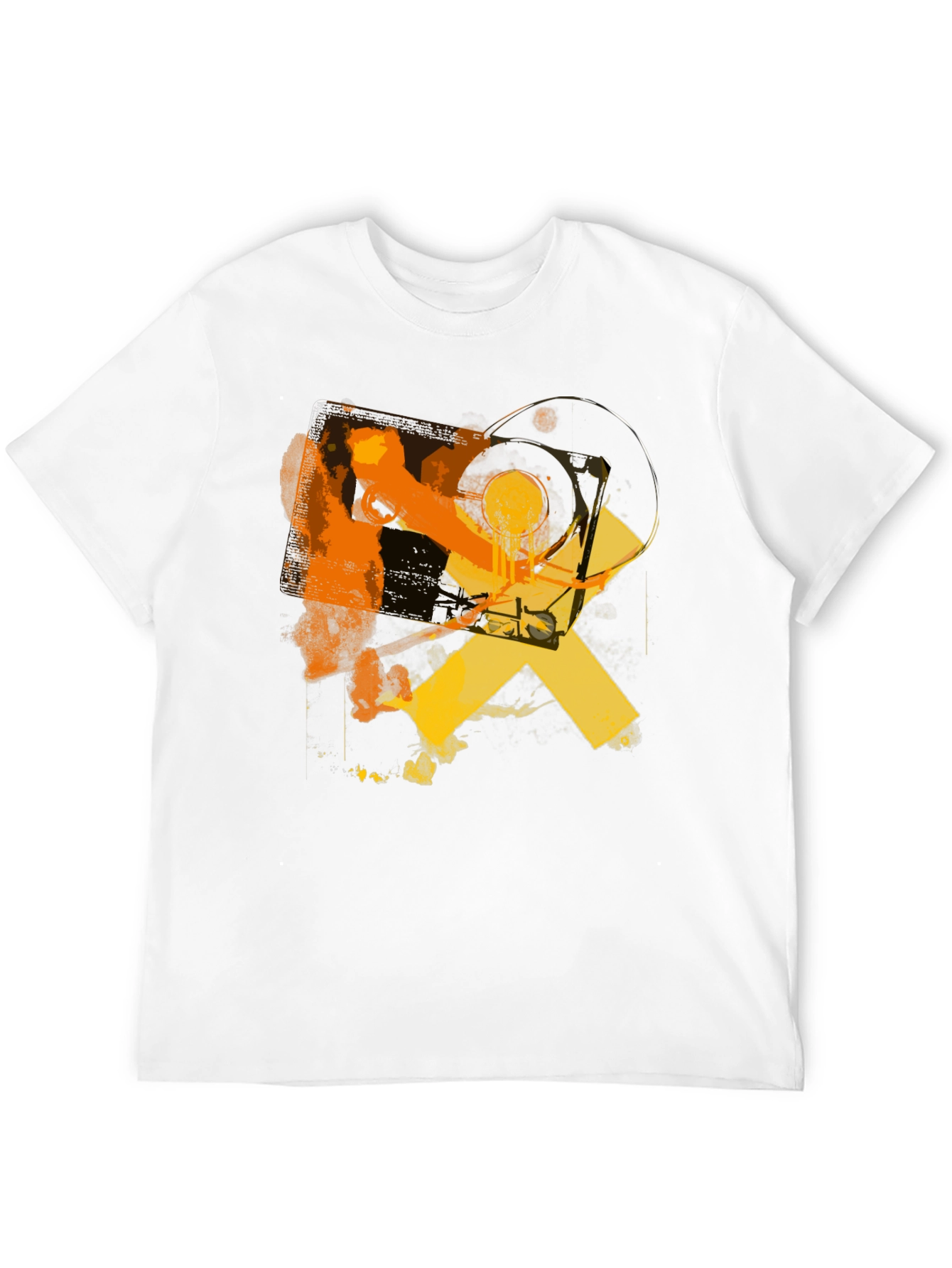 Abstract Record Player Graphic T-Shirt
