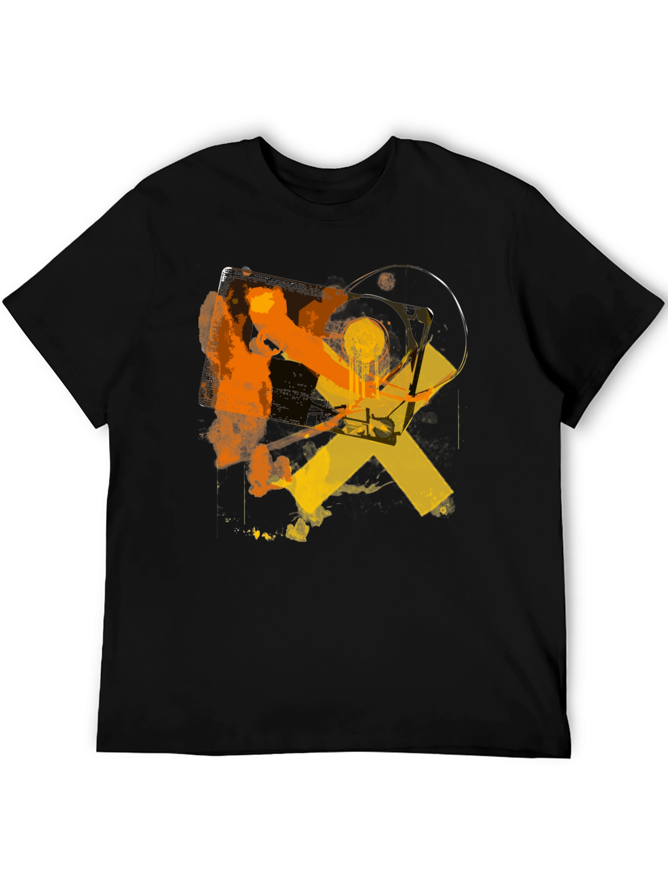 Abstract Record Player Graphic T-Shirt
