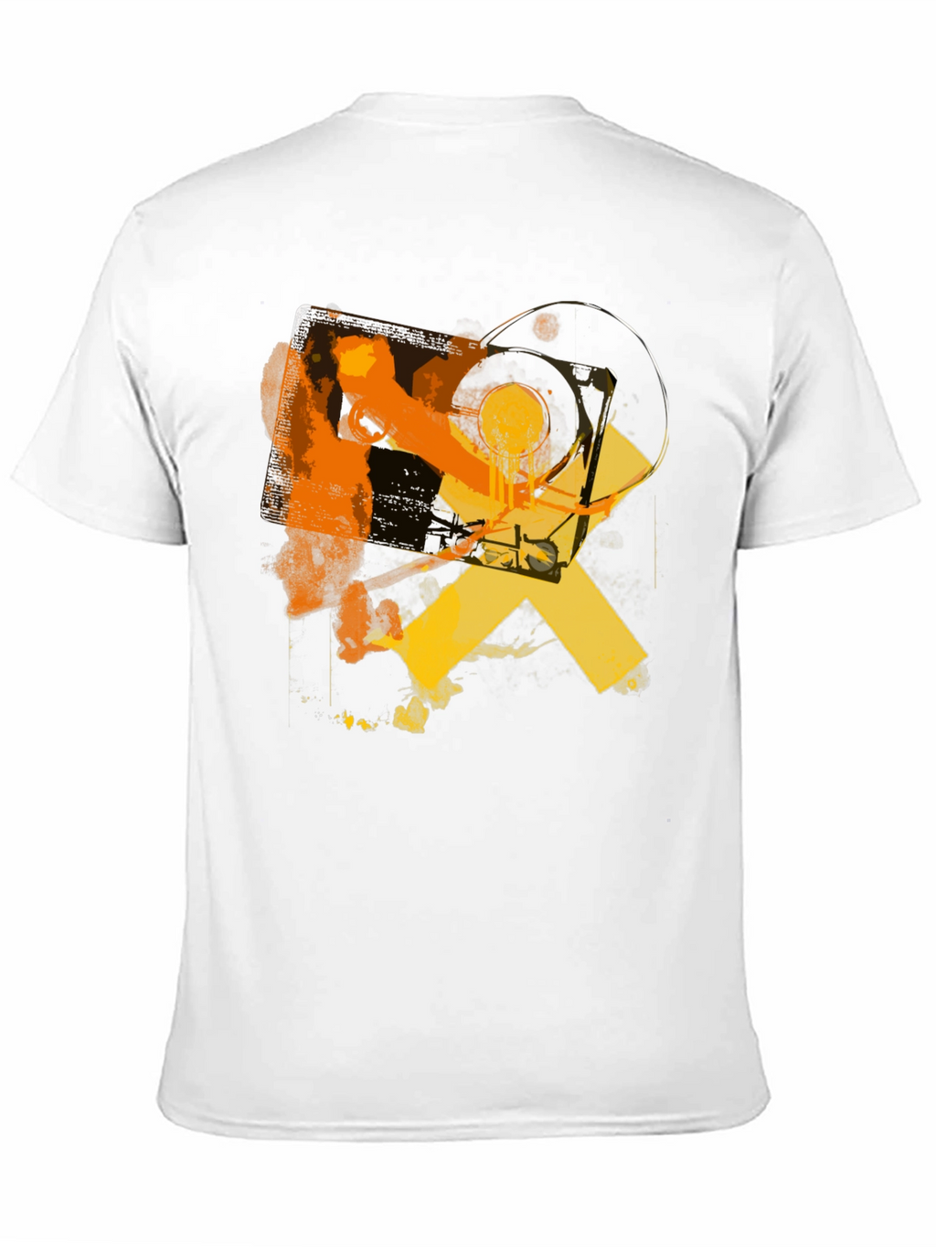 Abstract Record Player Graphic T-Shirt