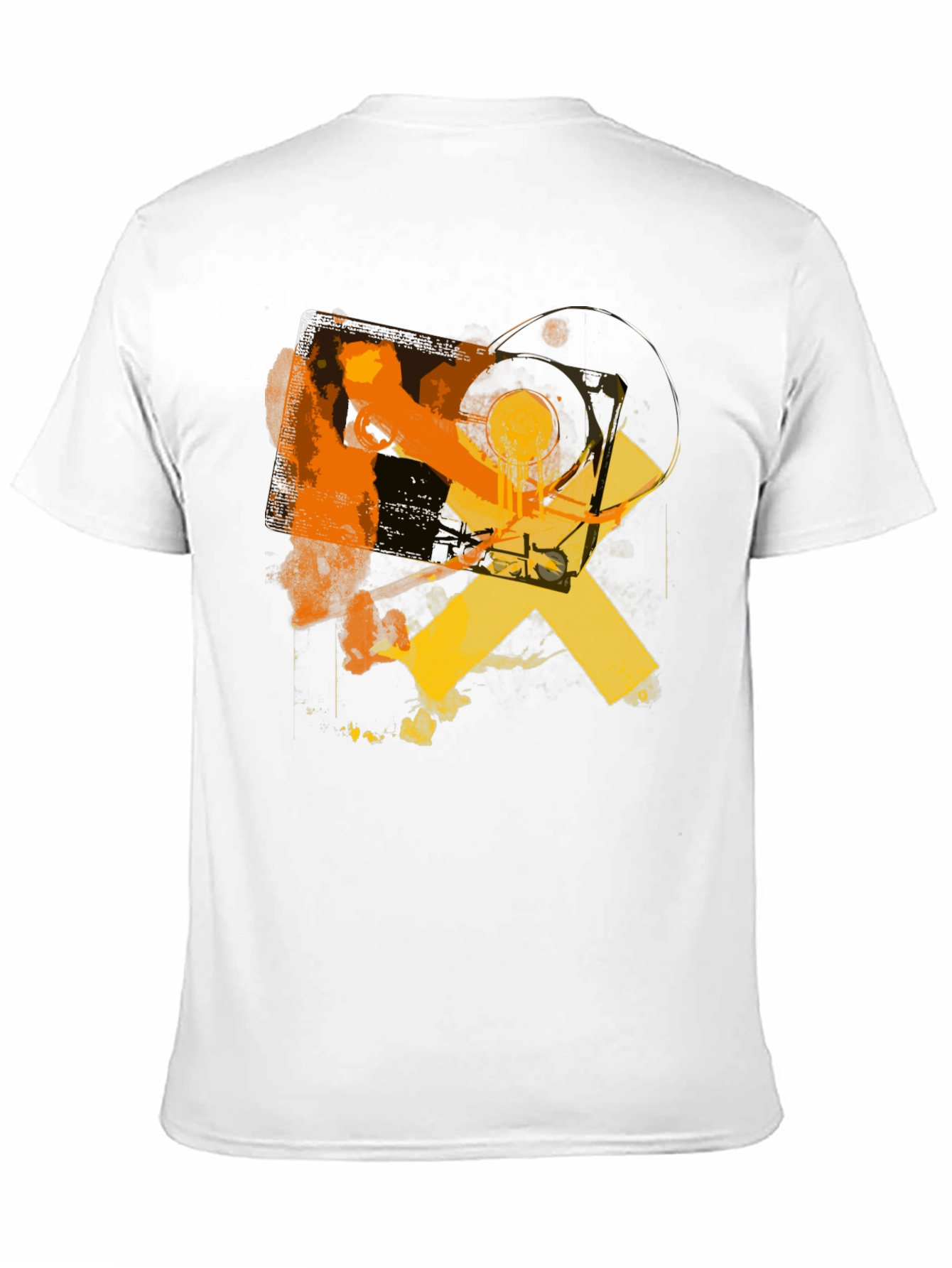 Abstract Record Player Graphic T-Shirt