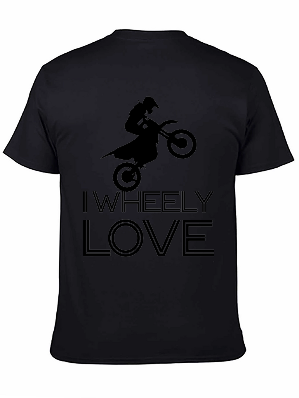 I WHEELY LOVE - Black Graphic T-Shirt
