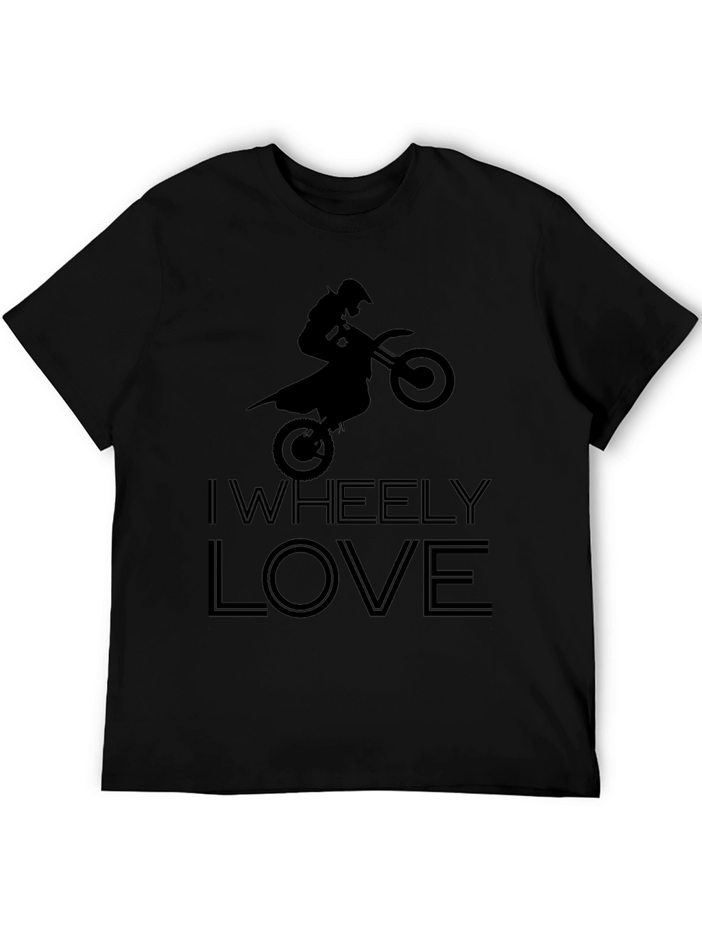 I WHEELY LOVE - Black Graphic T-Shirt