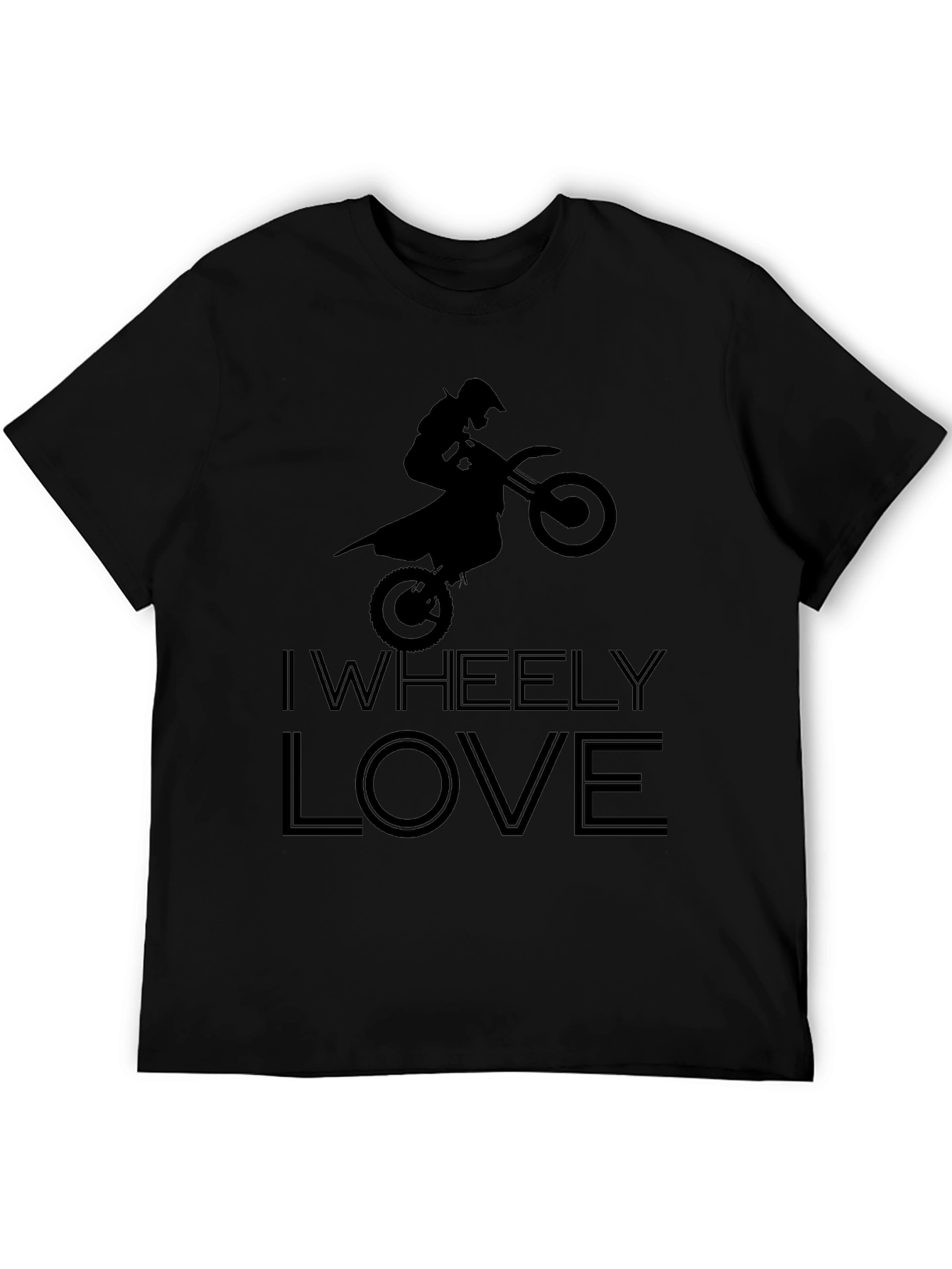 I WHEELY LOVE - Black Graphic T-Shirt