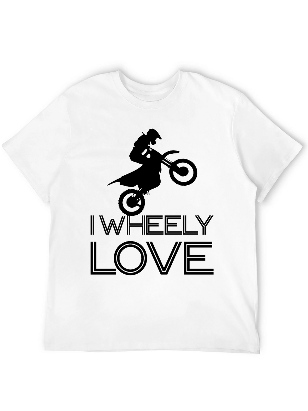 I WHEELY LOVE - Black Graphic T-Shirt